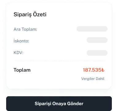 Sipariş özeti